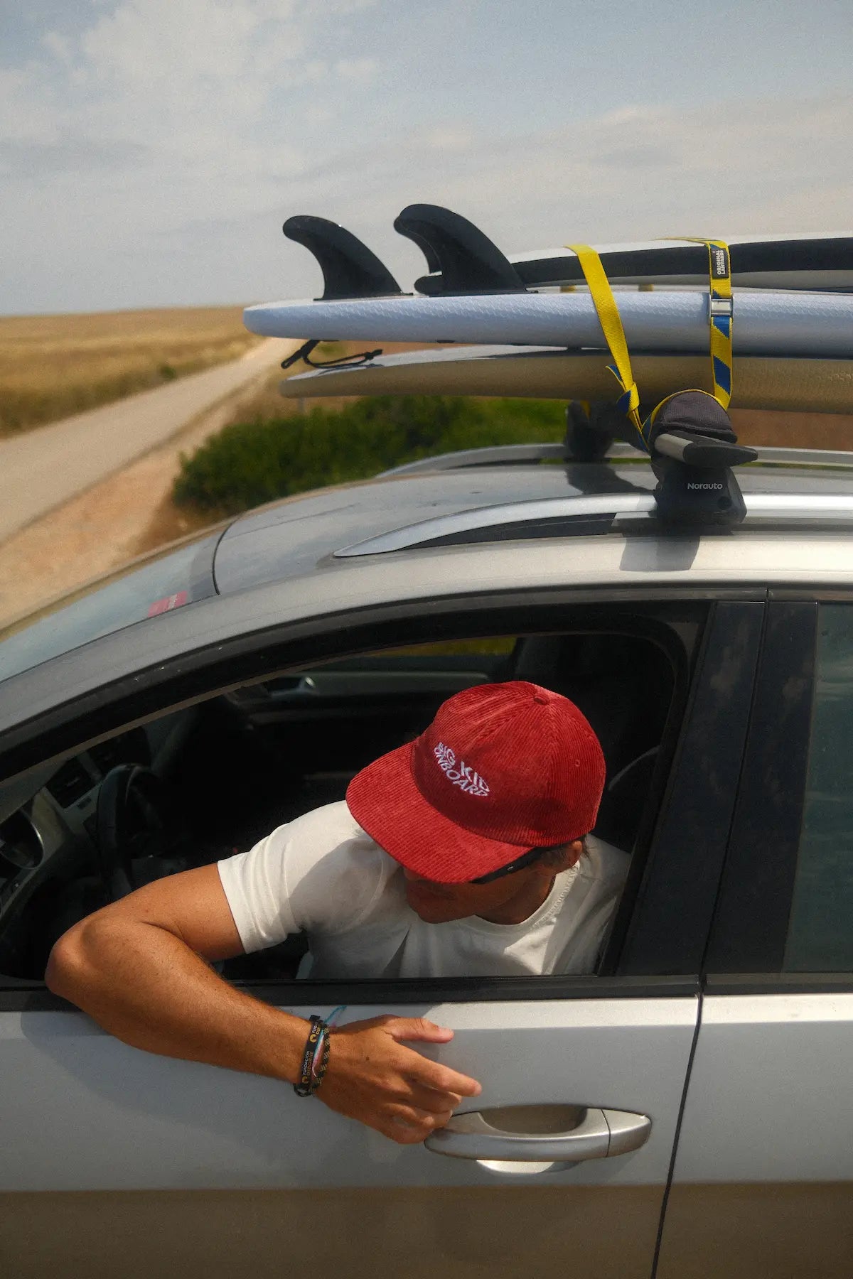 Casquette rouge Sunshine Big Kid On Board