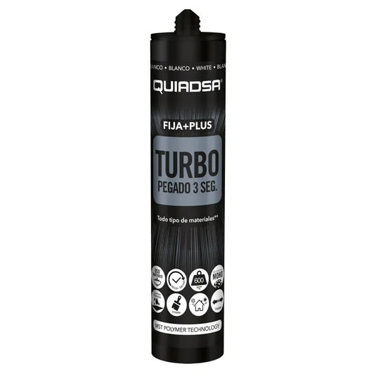 Adhesivo sellador Quiadsa Turbo blanco de 290ml para reparación de tablas de surf de fibra y epoxi.
