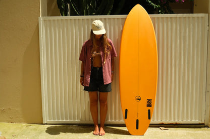 Tabla de Surf Fibra 6.6 Epoxy Naranja