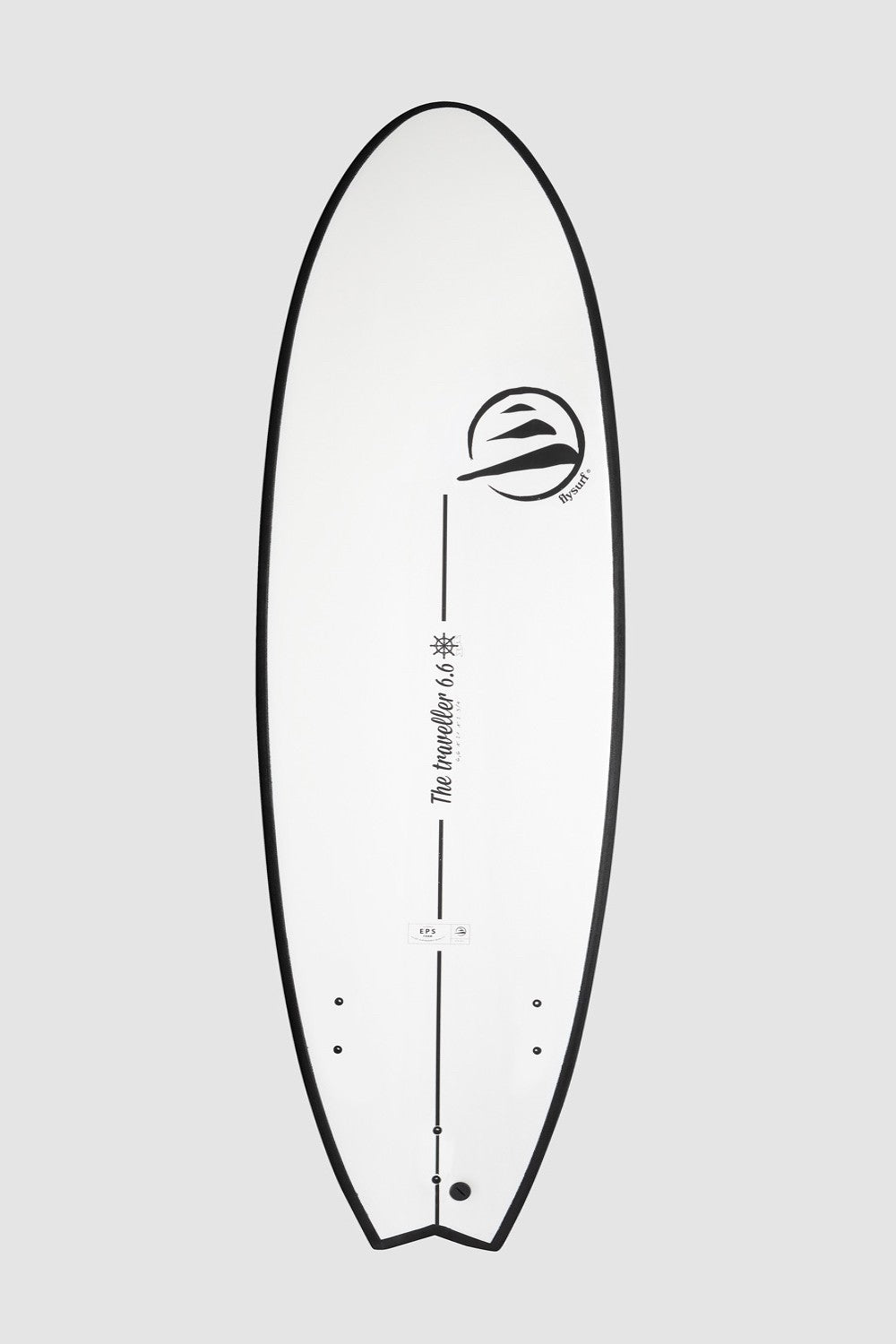 Vista del deck de la tabla de surf evolutiva The Traveller 6.6