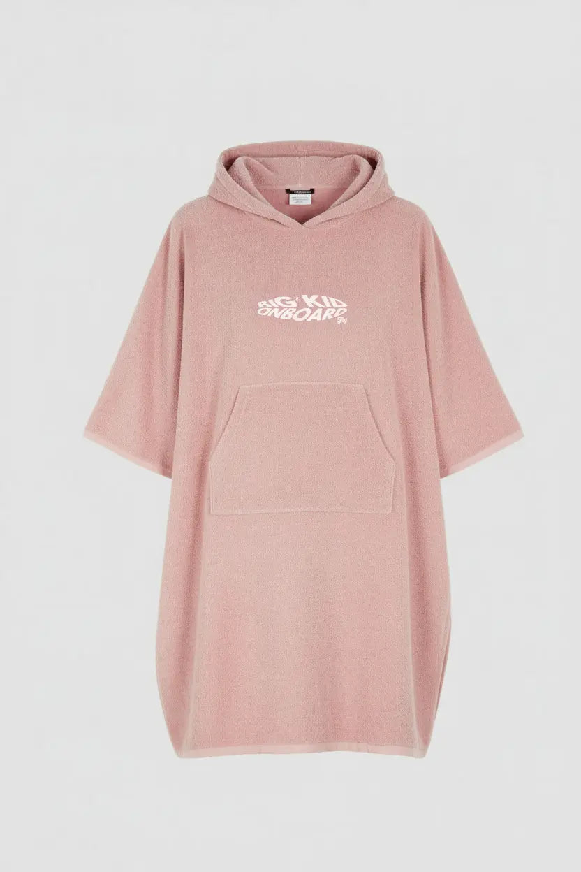 Poncho de surf rosa