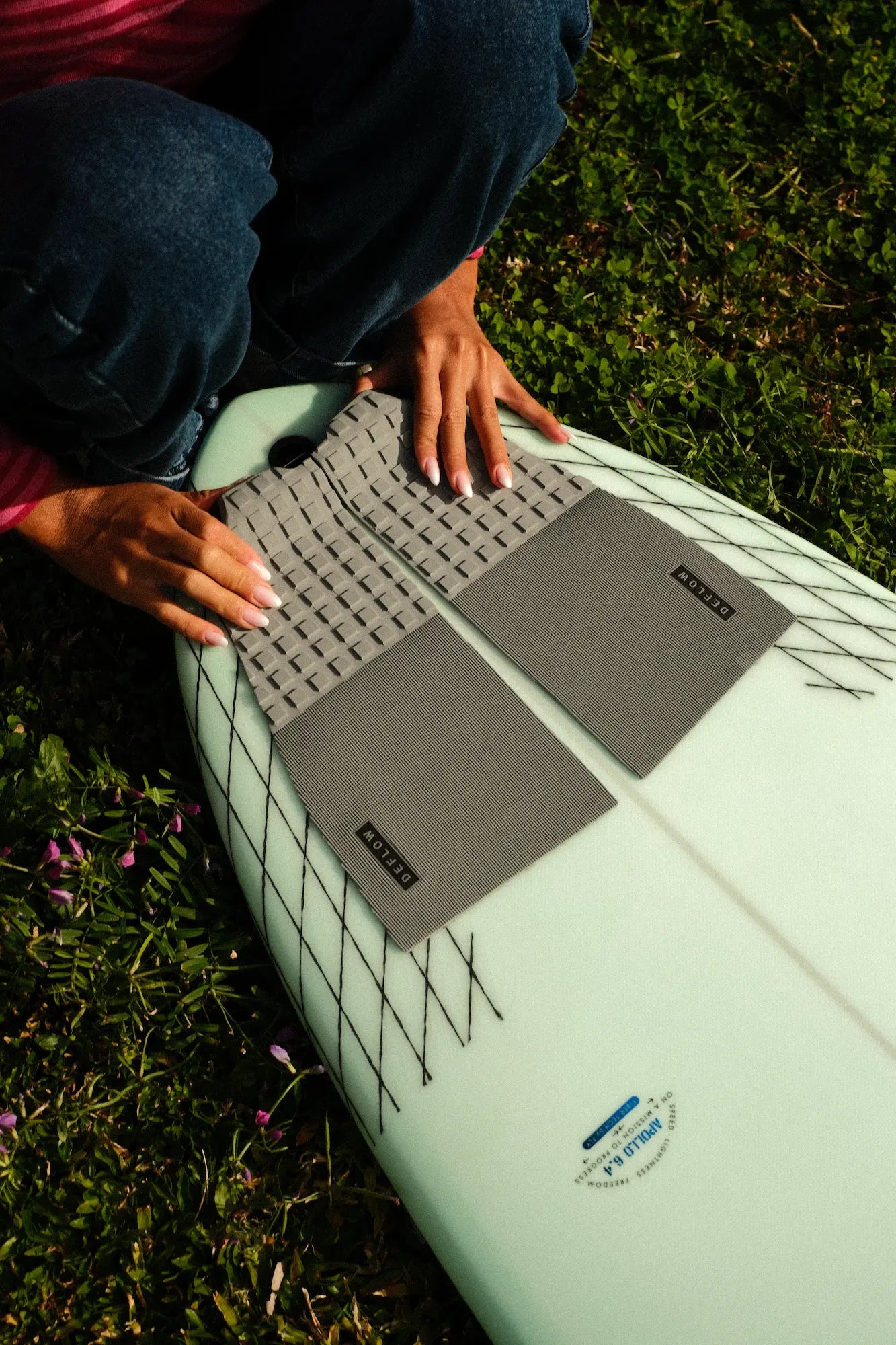 Grip gris en la tabla de fibra apollo 6.4 verde