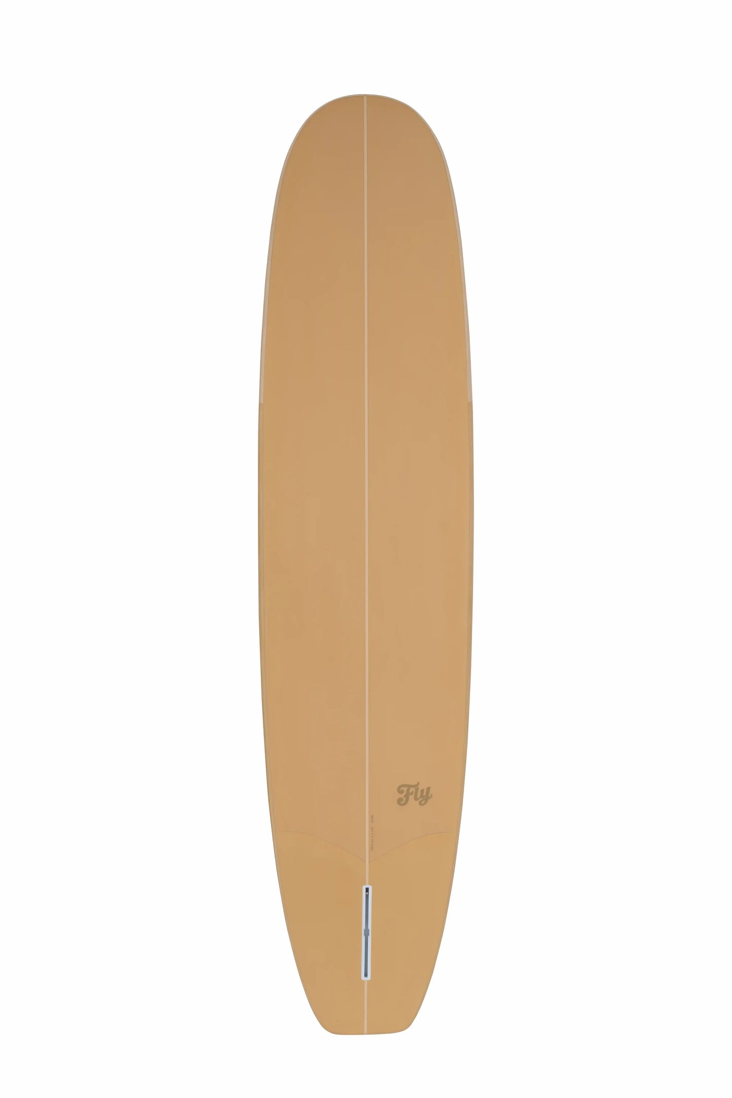 Vista posterior completa del longboard Moonwalk con acabado Fade Gold, longboard de 9 pies y una sola quilla