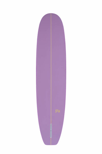 Vista posteriorcompleta del longboard Moonwalk en color rosa pastel (soft pink) 