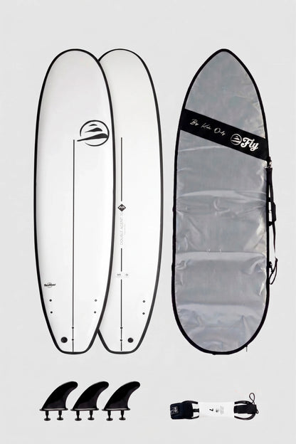 Pack surf kit principiante tabla double agent 7.0, leash 7.0 , quillas y funda 7.0