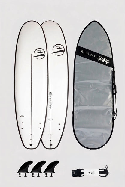 Pack de surf (surf kit) principiantes con la tabla cold hawaii 8.0 + leash 8.0 y funda 8.0