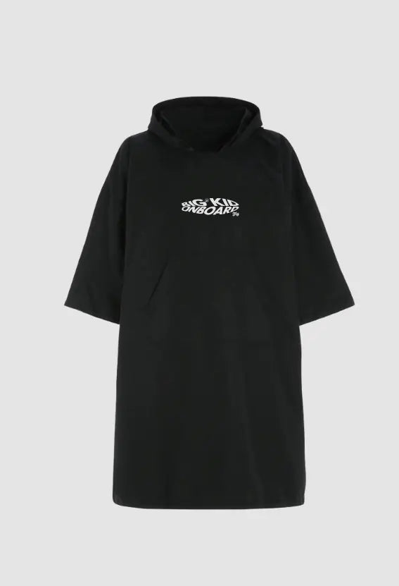 Poncho de surf negro