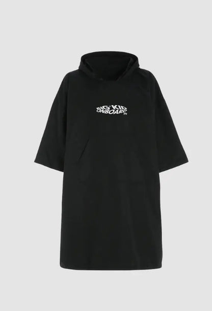 Poncho de surf negro
