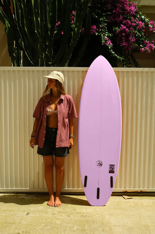 Tabla de Surf Fibra 6.6 Epoxy Rosa