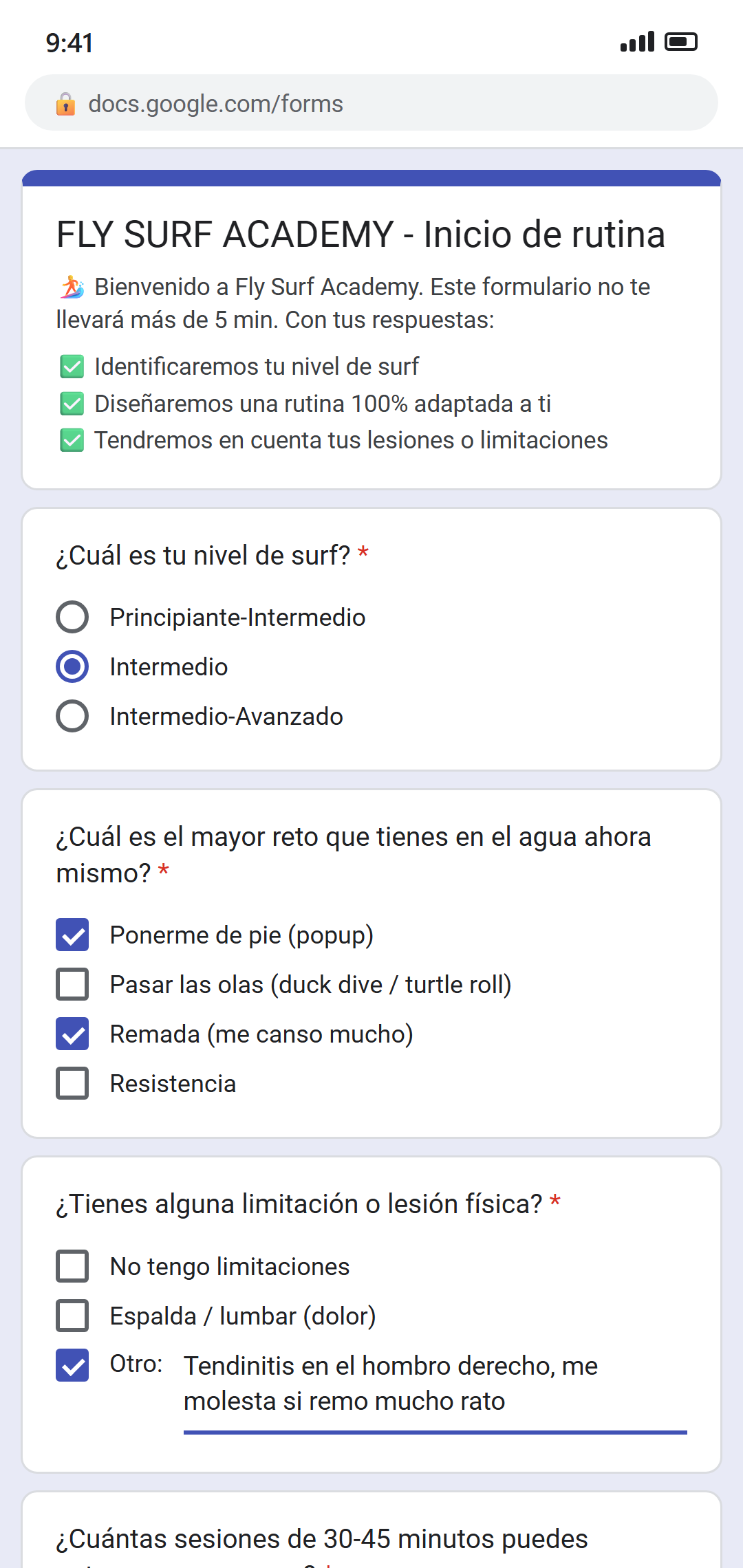 Te apuntas y rellenas el formulario