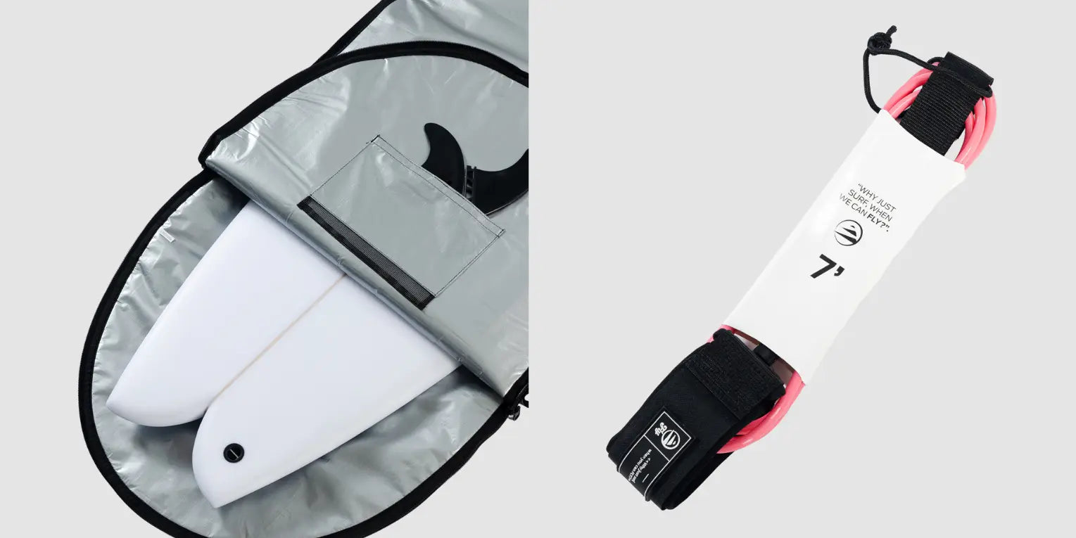 Pack de accesorios de surf con descuento por segundas rebajas.