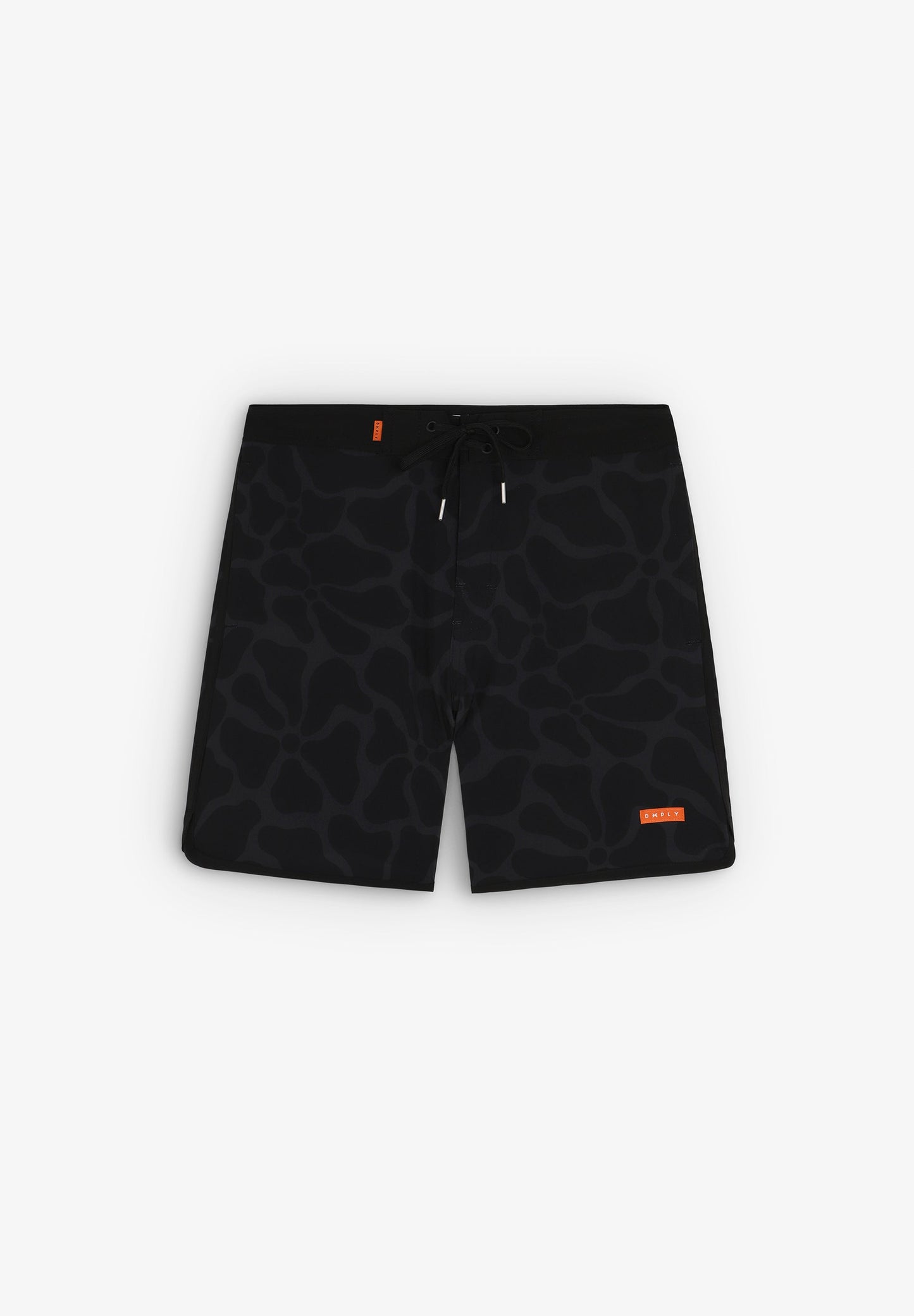 Bañador surf hombre Deeply Beach negro estampado plano corto frontal