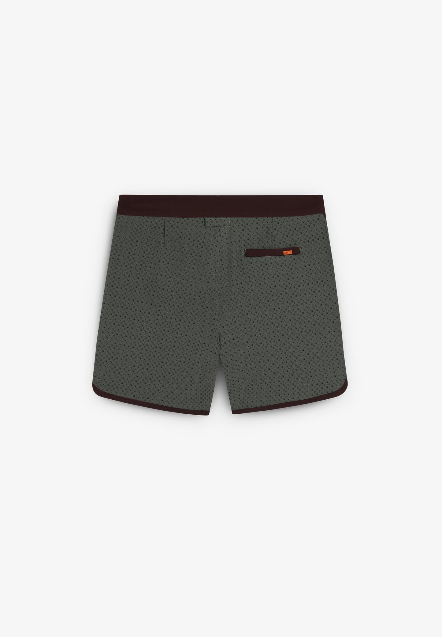 Bañador de surf hombre Deeply Beach boardshort gris plano completo victo por detrás
