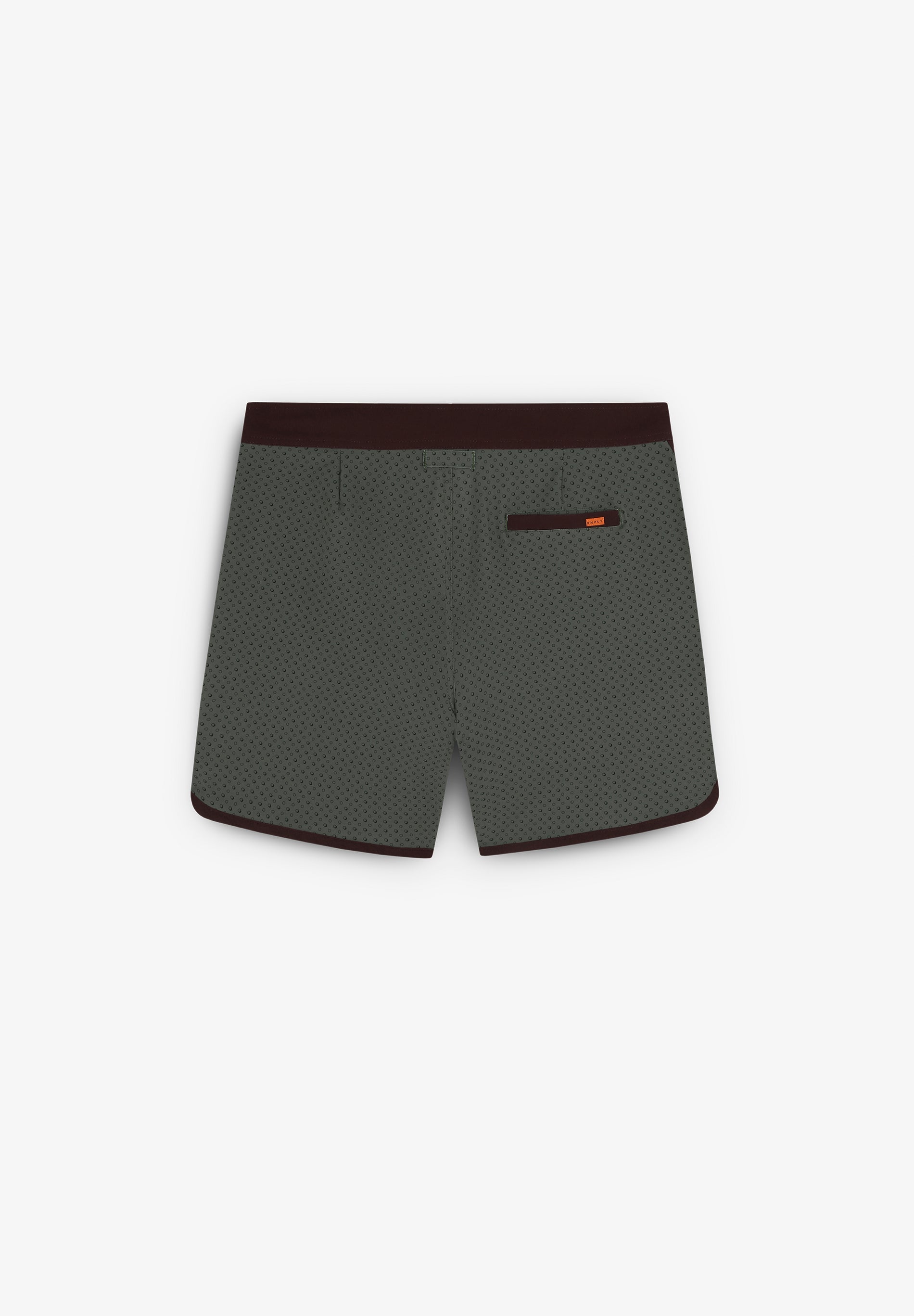Bañador de surf hombre Deeply Beach boardshort gris plano completo victo por detrás