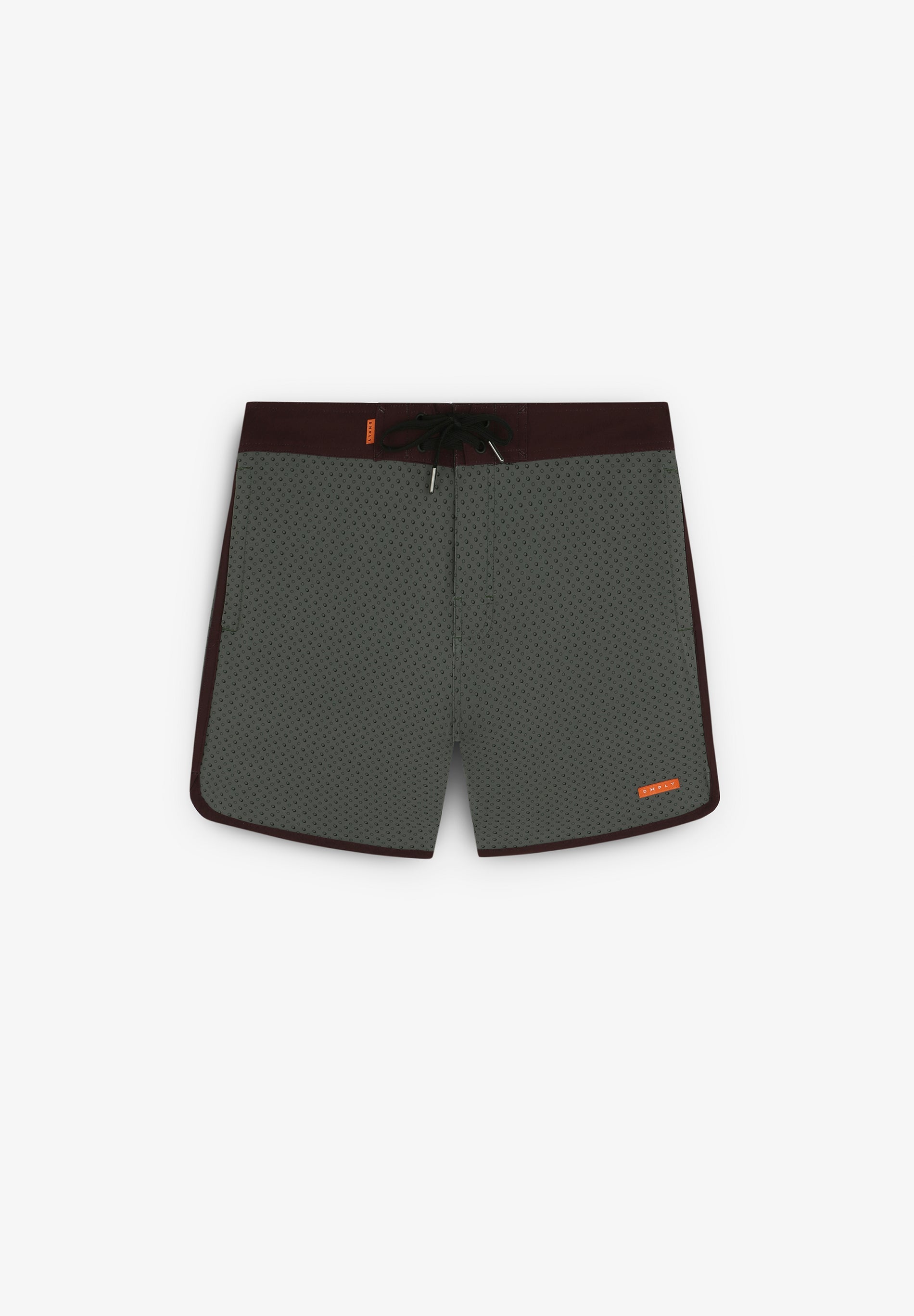 Bañador de surf hombre Deeply Beach boardshort gris plano completo