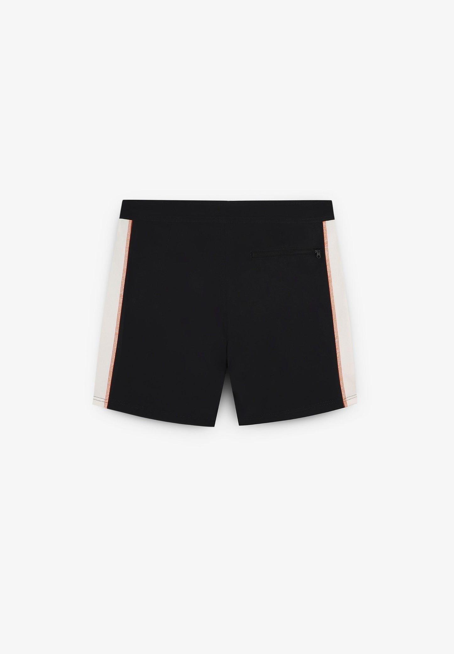 Bañador boardshort Deeply Limitless II negro blanco plano corto trasero