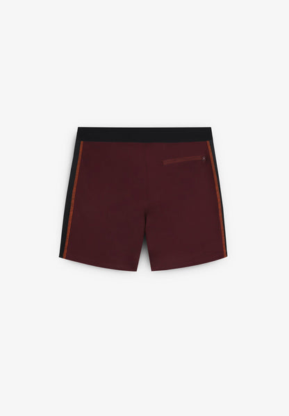 Bañador surf hombre Deeply Limitless II boardshort plano completo burdeos