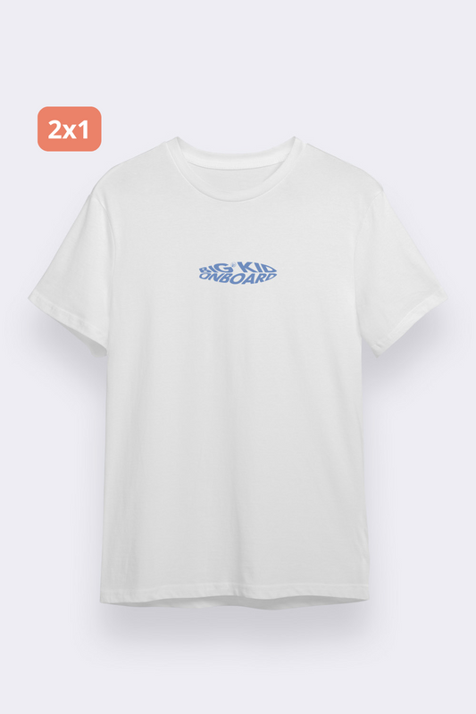 Camiseta Big Kids On Board Blue Wave