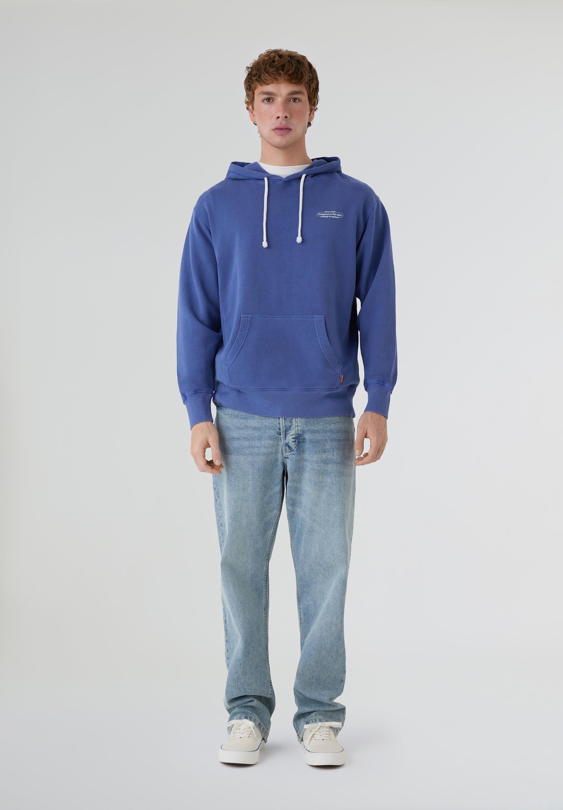 Sudadera con Capucha Flat Days Azul - Ropa