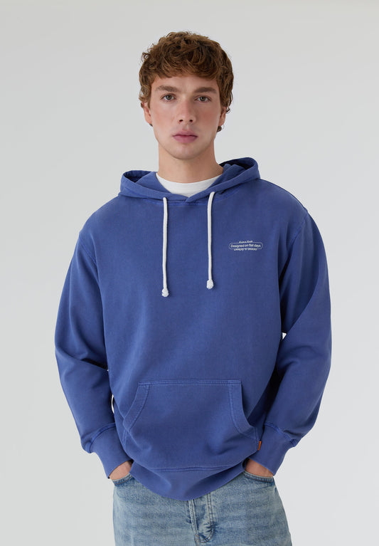 Sudadera con Capucha Flat Days Azul - Ropa
