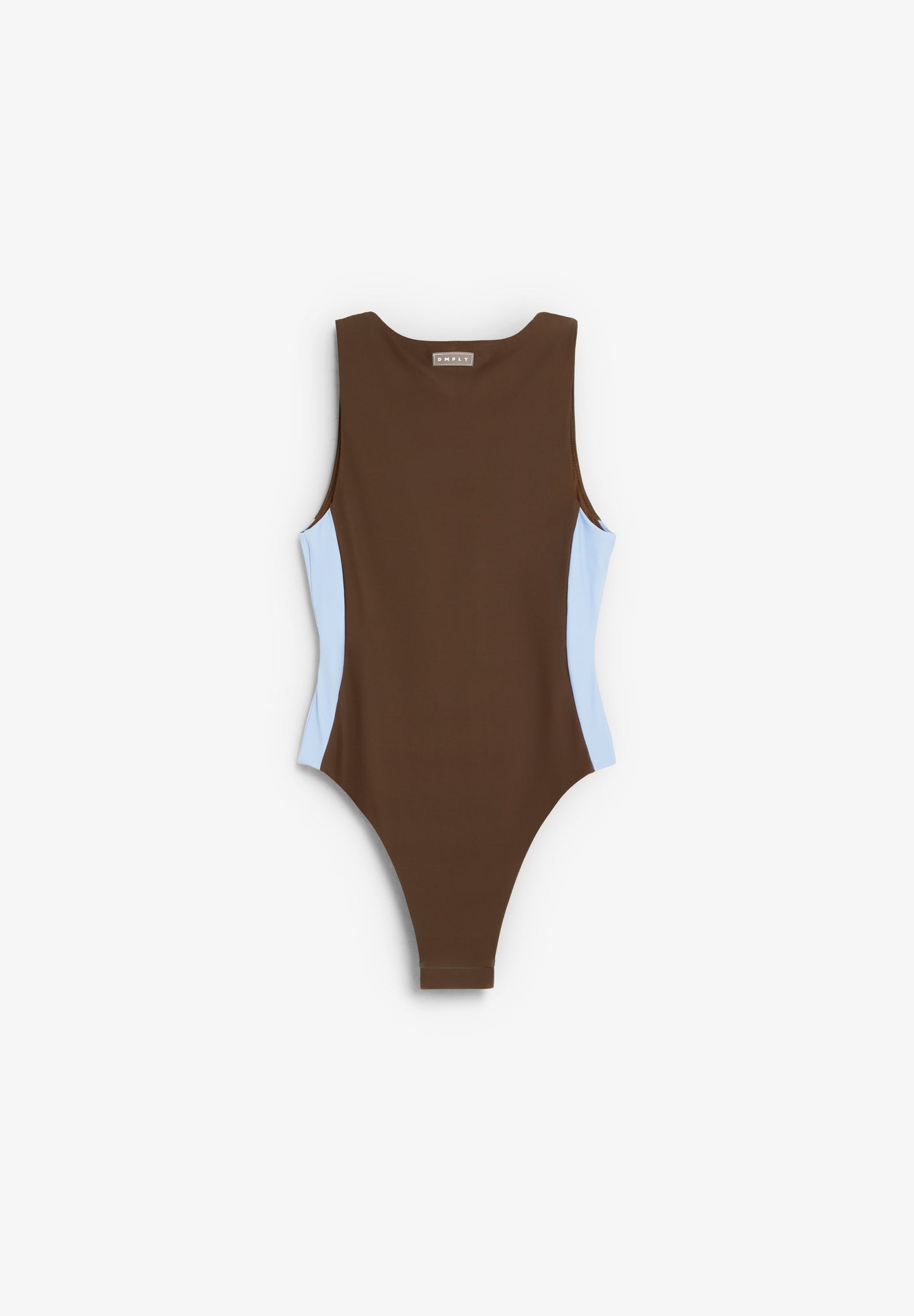 Bañador Deeply Mujer Limitless marrón, plano frontal doblado