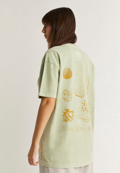 Camiseta Bolsillo Gráfico Caqui - Ropa