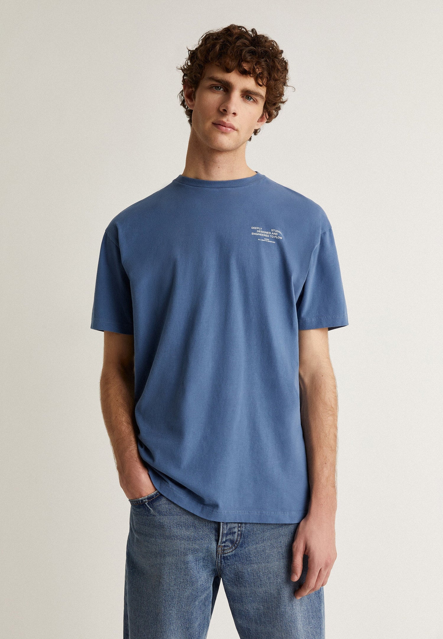 Camiseta Gráfico Azul Marino - Ropa