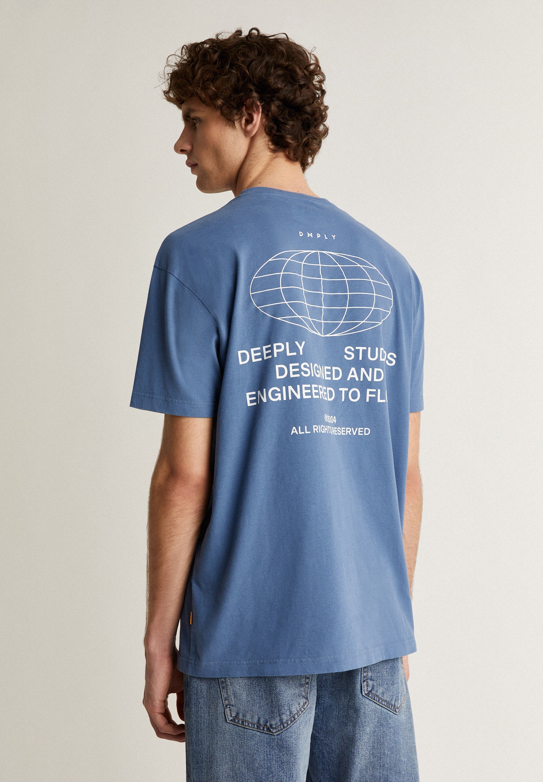 Camiseta Gráfico Azul Marino - Ropa