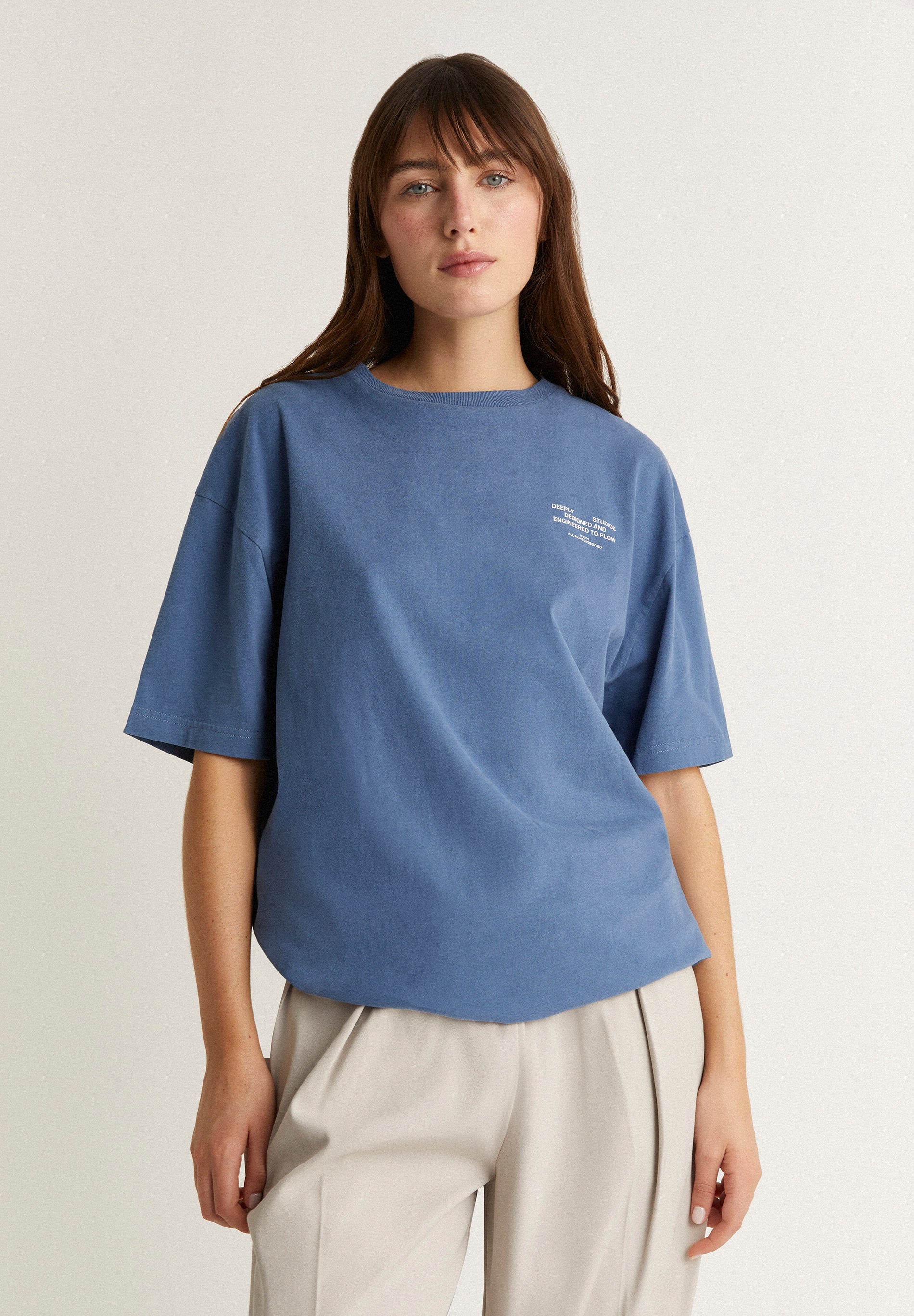 Camiseta Gráfico Azul Marino - Ropa