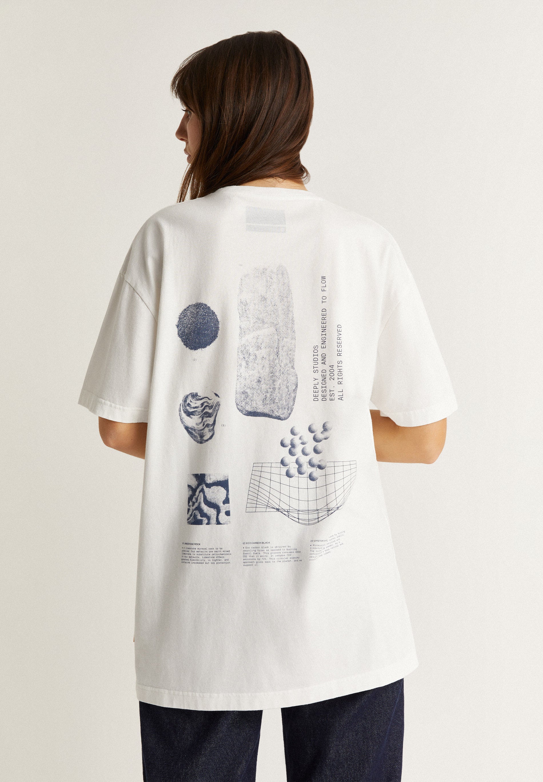 Camiseta Bolsillo Gráfico Blanco Roto - Ropa