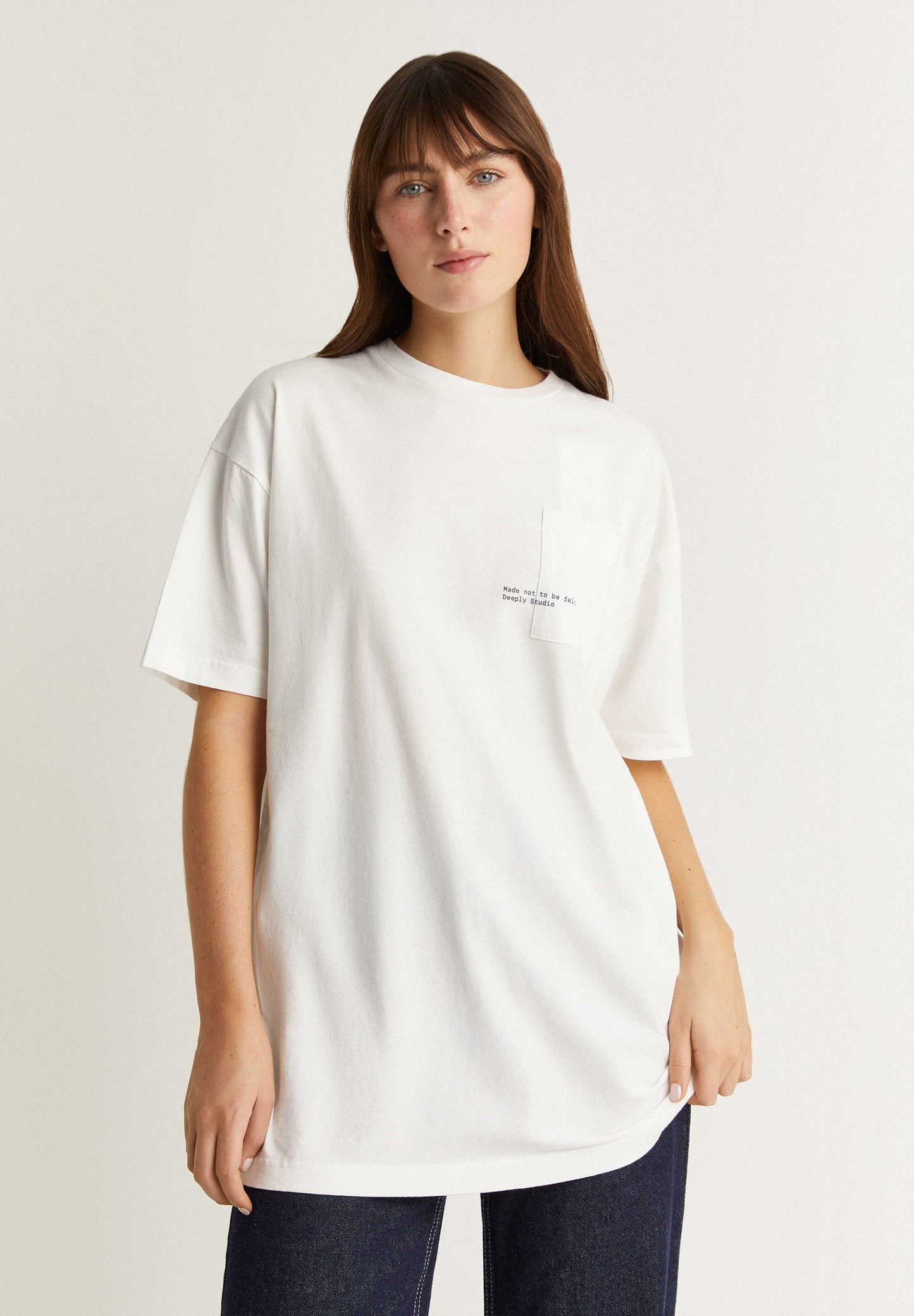 Camiseta Bolsillo Gráfico Blanco Roto - Ropa