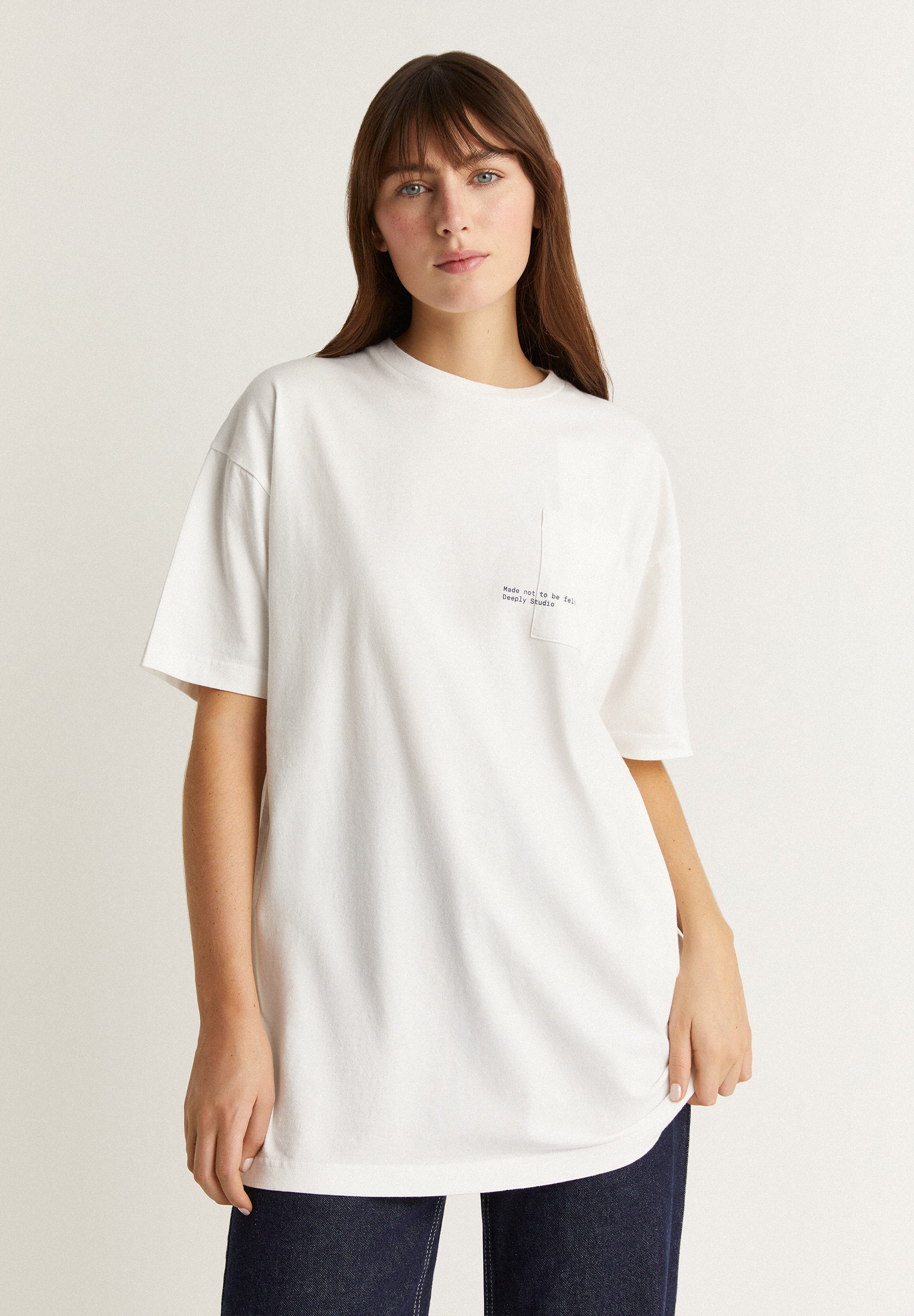 Camiseta Bolsillo Gráfico Blanco Roto - Ropa