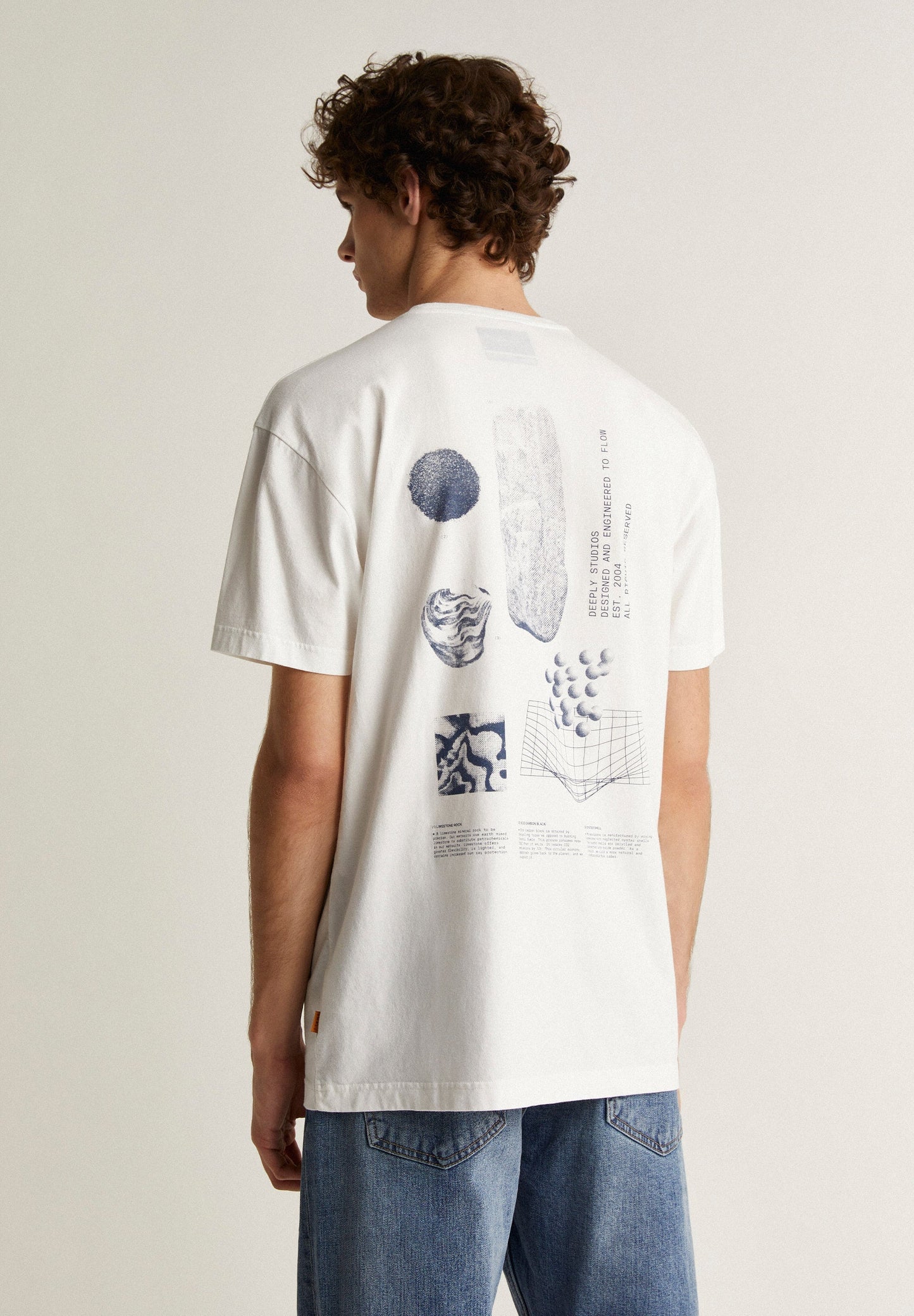 Camiseta Bolsillo Gráfico Blanco Roto - Ropa