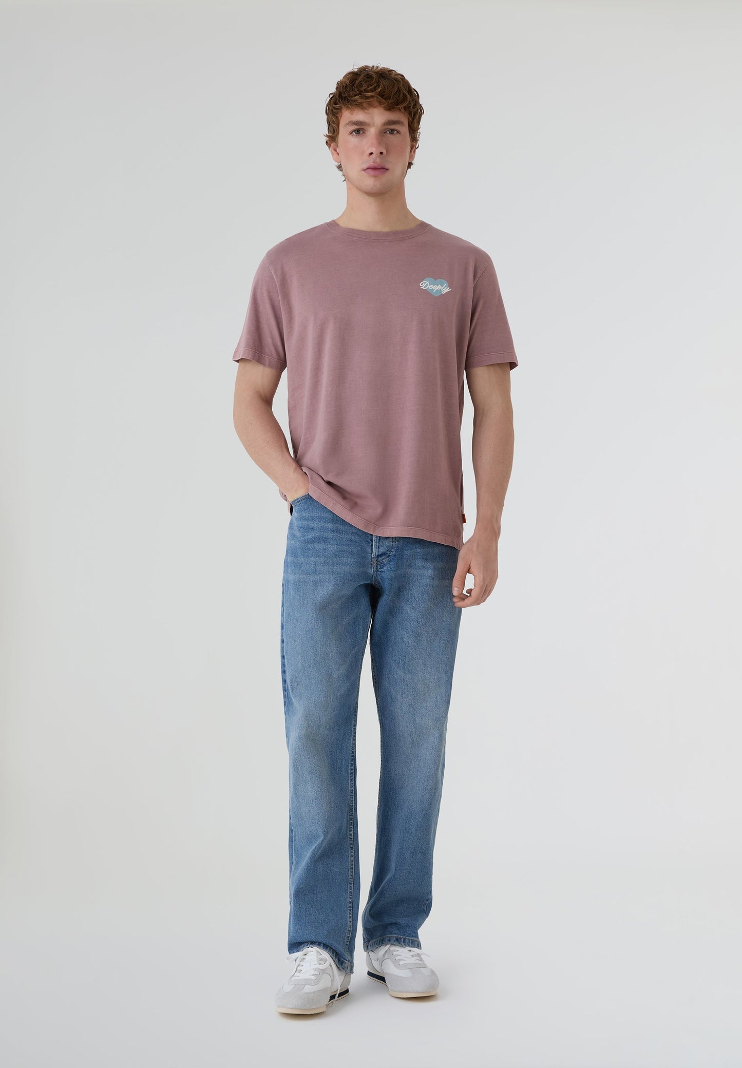 Camiseta Salted Hearts Rosa Antiguo - Ropa