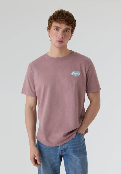 Camiseta Salted Hearts Rosa Antiguo - Ropa