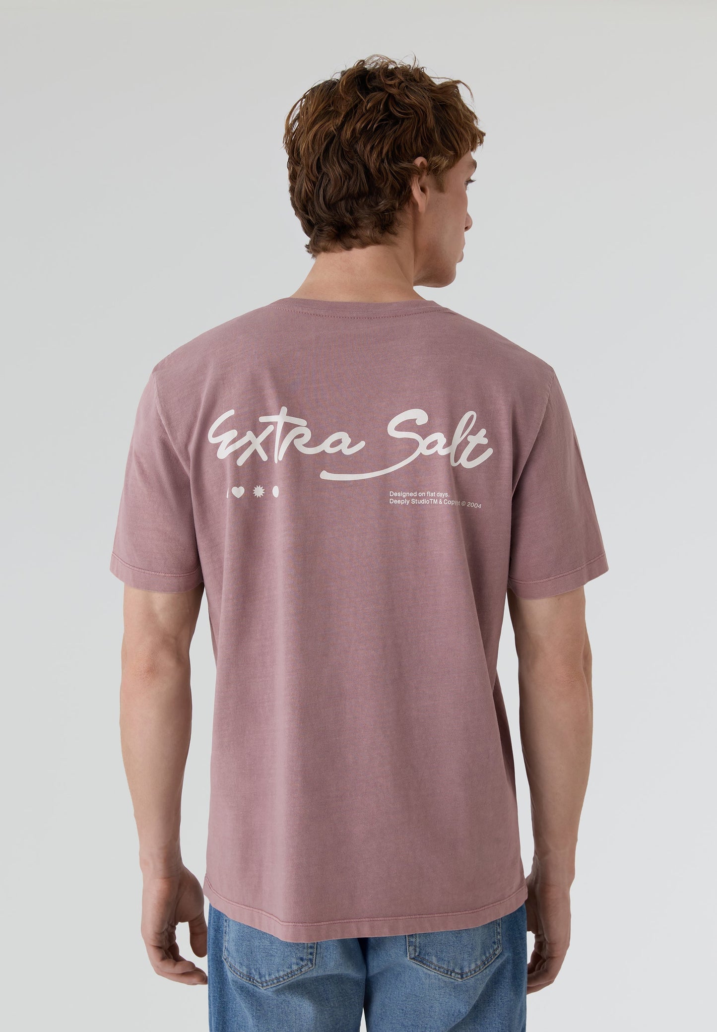 Camiseta Salted Hearts Rosa Antiguo - Ropa