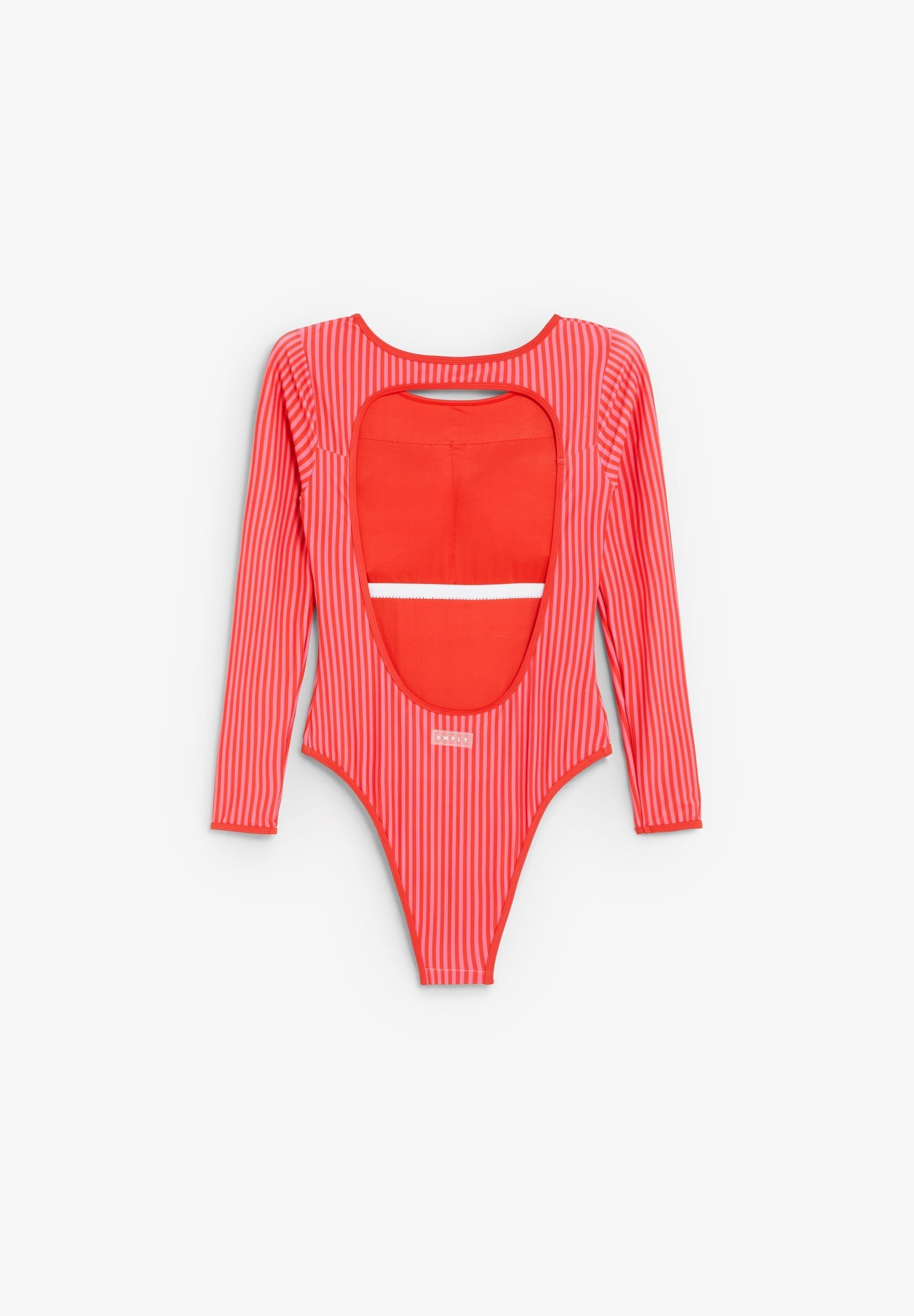 Bañador Deeply Mujer Infinity rosa, plano frontal doblado