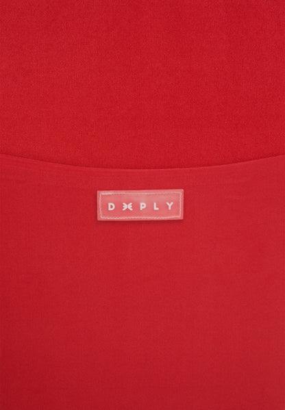 Bañador Deeply Mujer Essence rojo, detalle del tejido
