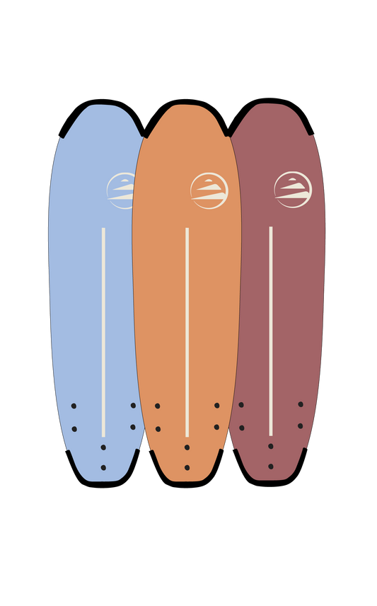 Gama de colores de la tabla de surf Cool School de corcho epoxy Flysurf para las medidas 7.2, 7.6 y 8.2