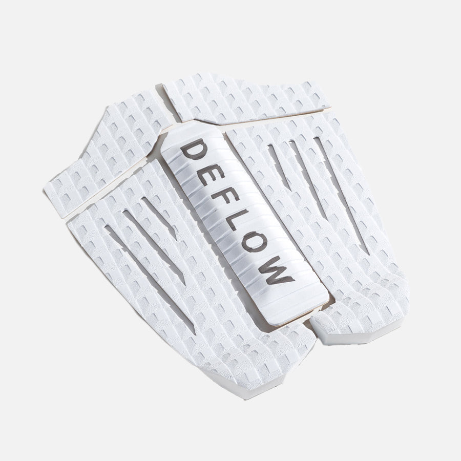 Grip surf 5 piezas Deflow Erwin Bliss blanco con diseño modular y tail kick.