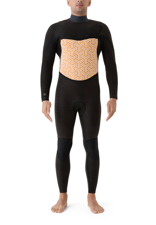 Interior del neopreno Explorer IV mostrando el forro naranja FastDry que acelera el secado y retiene el calor corporal.