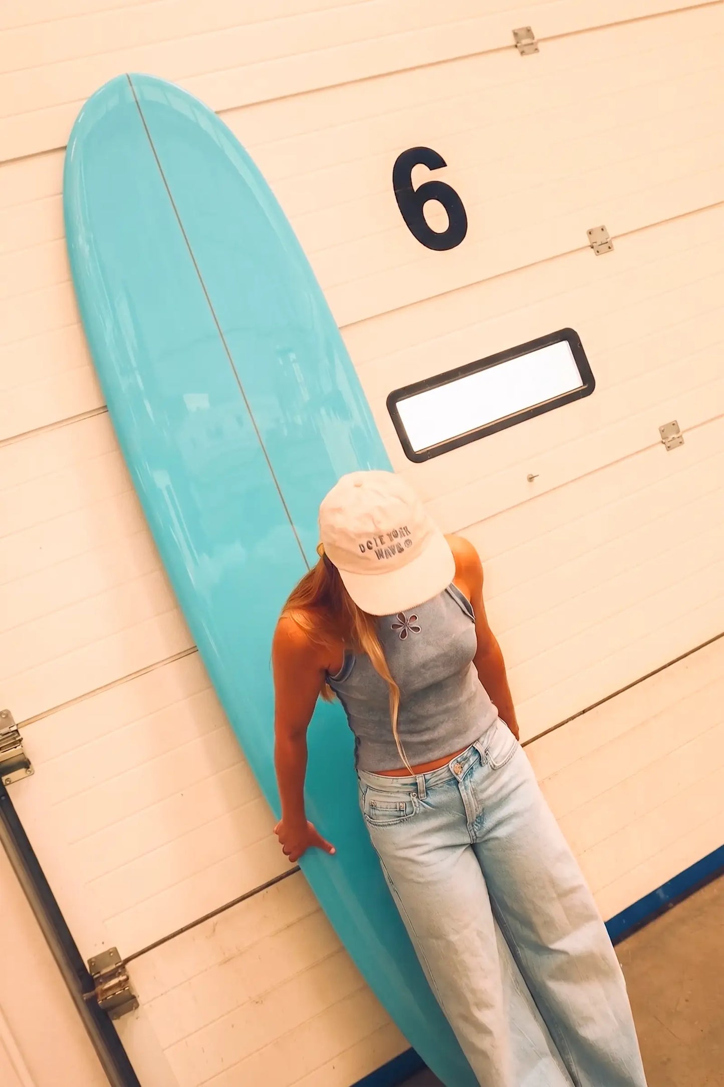 Tabla de surf Longboard Fibra Azul