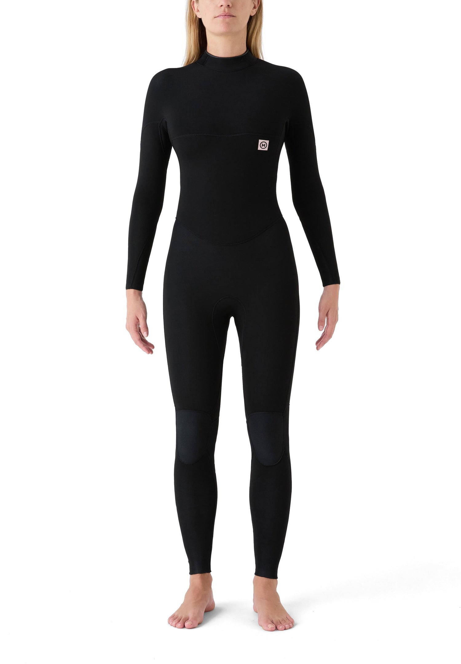 Traje de neopreno integral Deeply Explorer II 4/3 para mujer con cremallera en la espalda, fabricado en Mineralprene sostenible para aguas frías.
