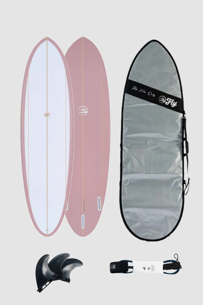 Pack surf tabla flight mode 6.6 y 6.8, con funda y leash de 7 pies