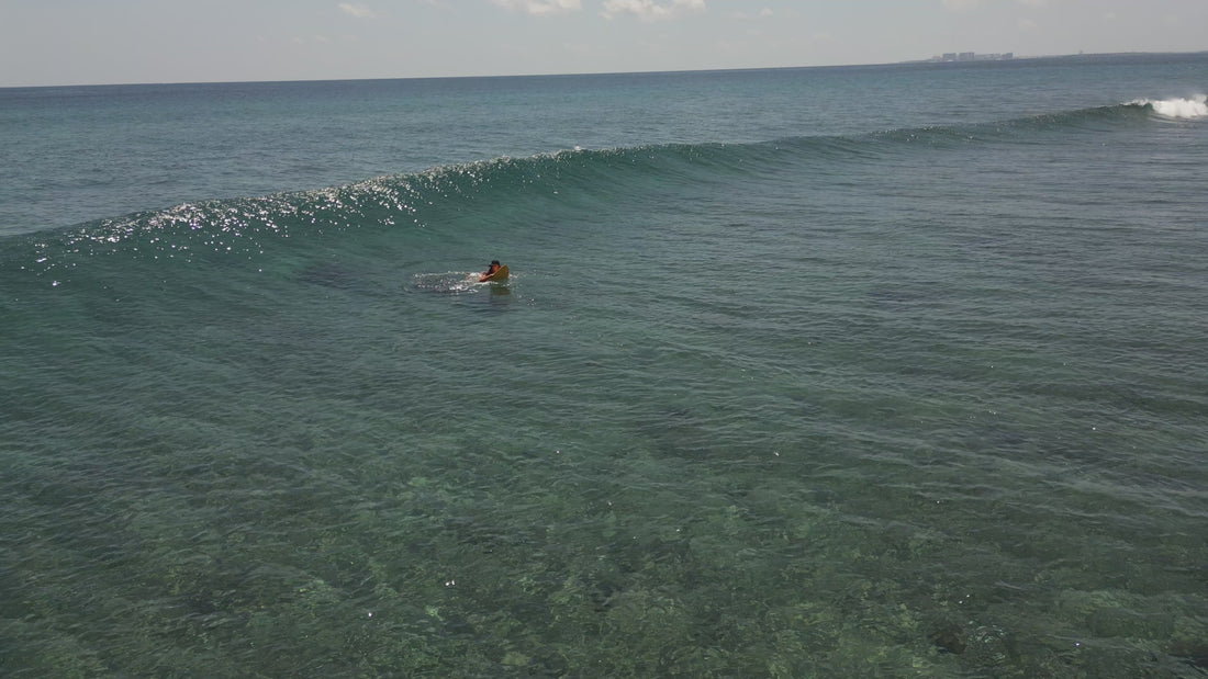 Aberto surfeando una ola de maldivas