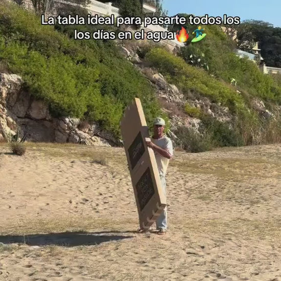 Unboxing de la tabla de surf de corcho azul do it your wave. 