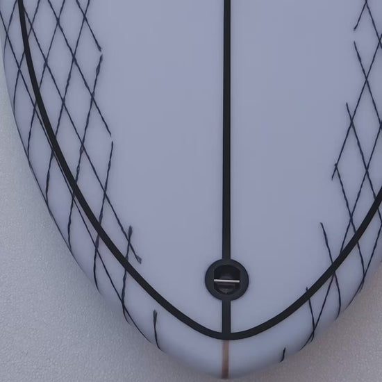 video detalle de la tabla de surf apollo blanca

