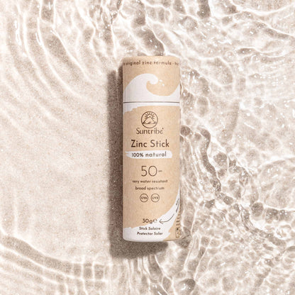 Stick solar mineral de zinc original blanco para surfistas.