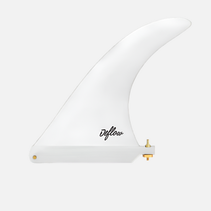 detalles de la quilla de longboard blanca de deflow