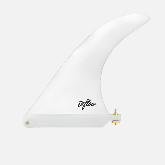 detalles de la quilla de longboard blanca de deflow